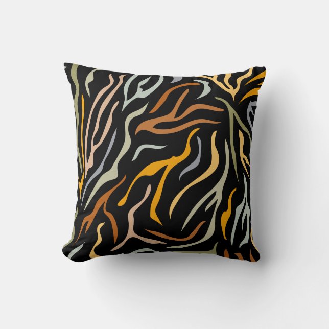 Tiger Colour Pattern animal Cushion (Front)
