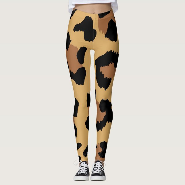 Tiger Colour Pattern Animal Lover  Leggings (Front)