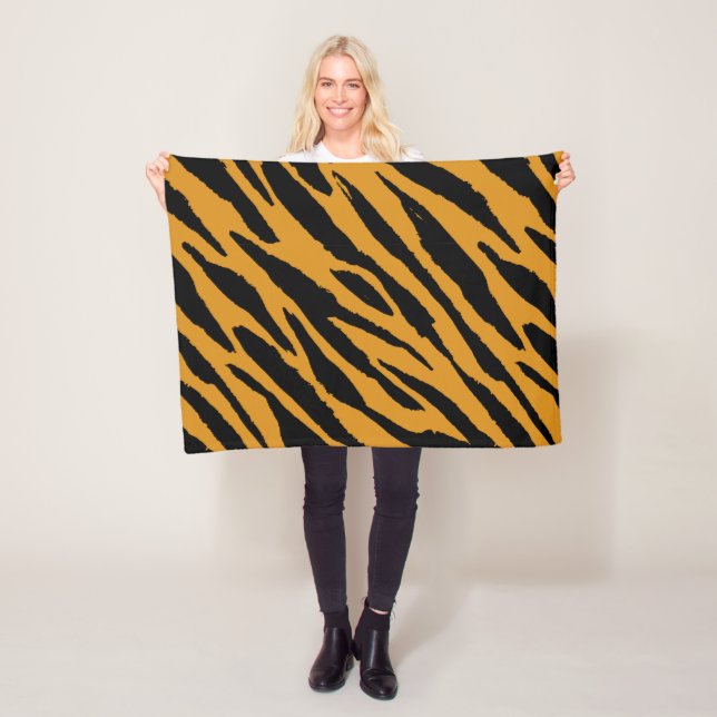 Tiger Colour Pattern Animals Lover     Fleece Blanket (In Situ)