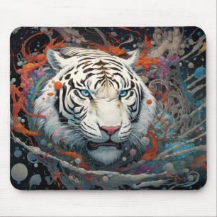 Tiger Colourful Animal Enchanting  Mouse Pad