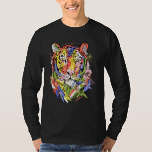 Tiger colourful art animal lovers artwork T-Shirt