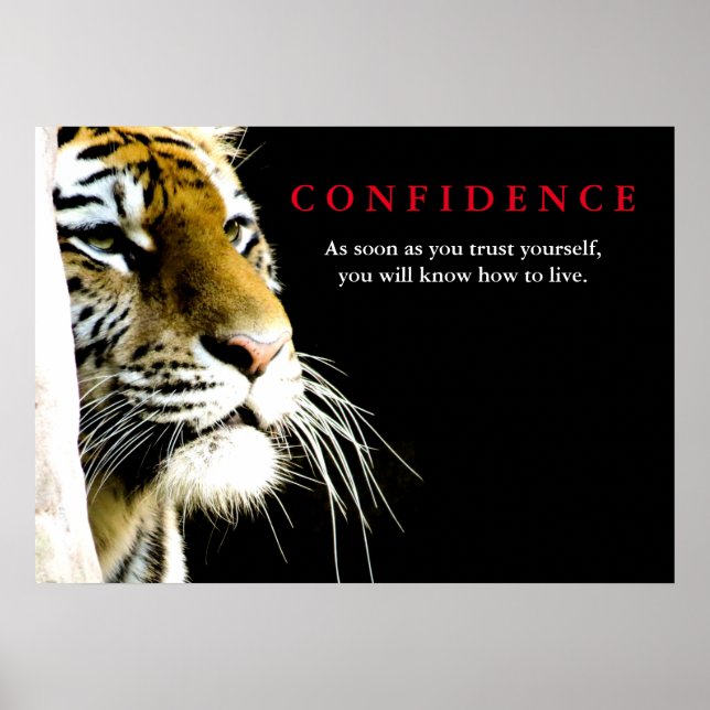 Tiger Confidence Quote Inspirational Poster (Front)