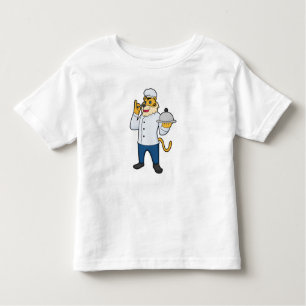 Tiger Cook Chef hat Platter Toddler T-Shirt