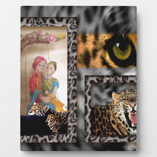 Tiger & Couple Art Print Plaque (Front)