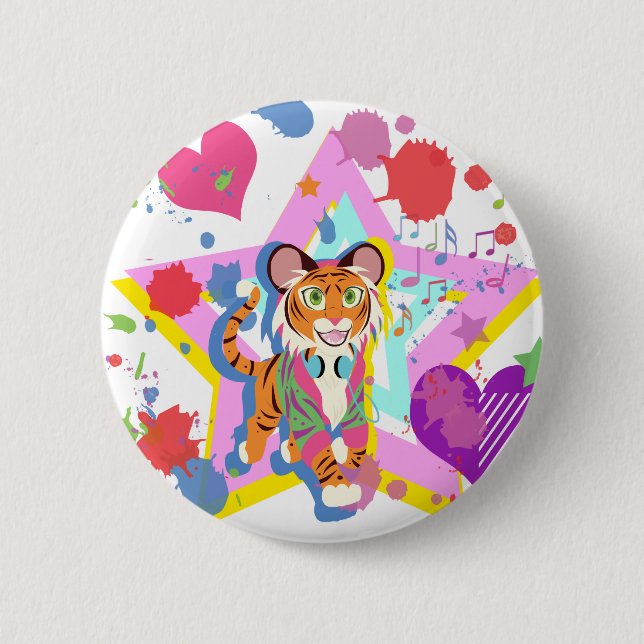 Tiger Cub 6 Cm Round Badge (Front)