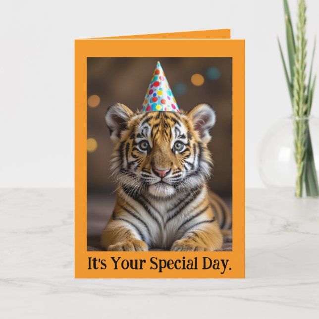 Tiger Cub Birthday Card (Front)
