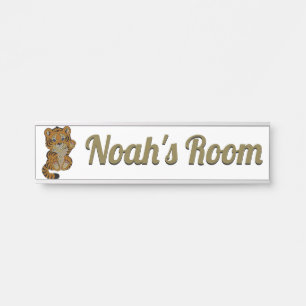 Tiger Cub Cartoon Door Sign
