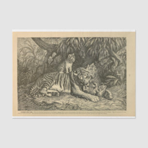 Tiger Cub Ephemera Decoupage Tissue Paper