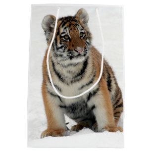 Tiger Cub in the Snow Photograph Medium Gift Bag