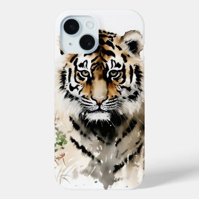 Tiger Cub Ink Painting Case-Mate iPhone Case (Back)