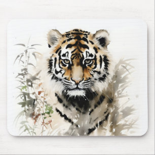 Tiger Cub Ink Painting Mouse Pad