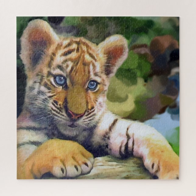 Tiger Cub Of The Wild Jigsaw Puzzle (Vertical)