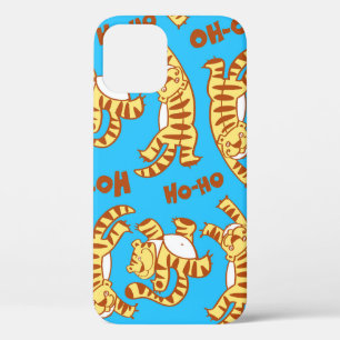 Tiger Cubs Cartoon: Funny Seamless. iPhone 12 Case