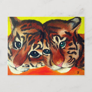 Tiger cubs postcard