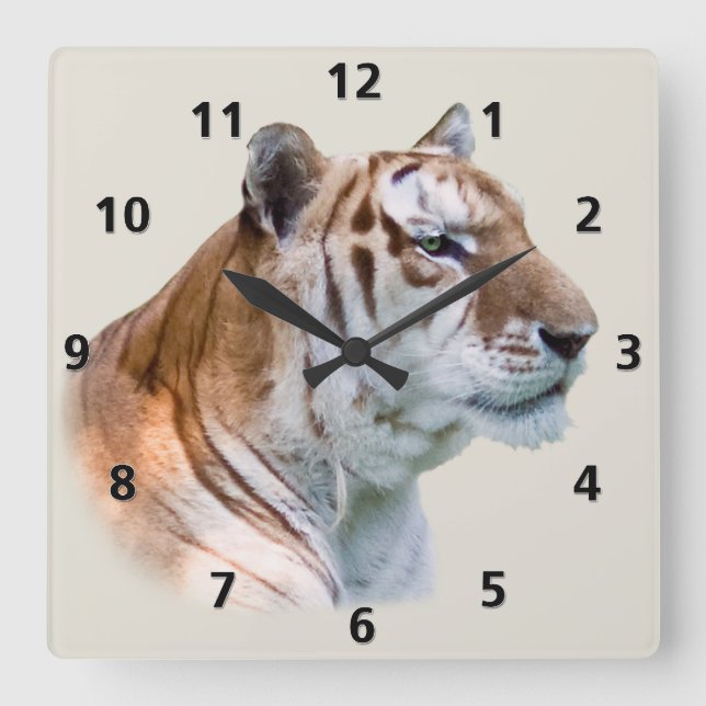 Tiger Customizable Clock (Front)
