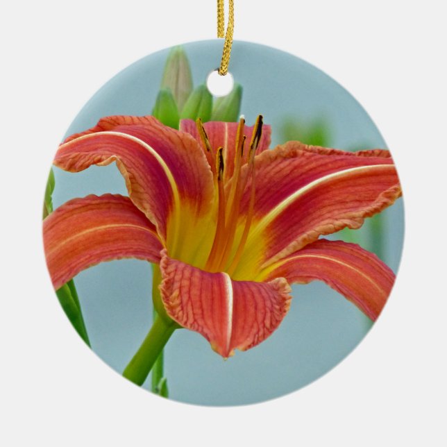 Tiger Daylily Christmas Tree Decoration (Front)
