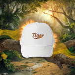 Tiger design on a black cap<br><div class="desc">The "Tiger" design is not just a fashion statement; it's an invitation to embrace your own inner strength and unleash your untapped potential.</div>