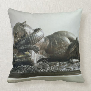 Tiger devouring an alligator, 1832 (bronze) cushion