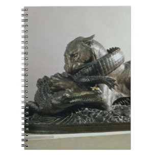 Tiger devouring an alligator, 1832 (bronze) spiral notebook