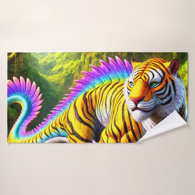 Tiger Dinosaur Bath Towel (Bath Towel)