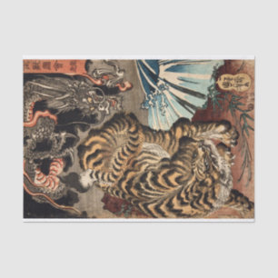 Tiger & Dragon, Kuniyoshi, Ukiyo-e Tissue Paper