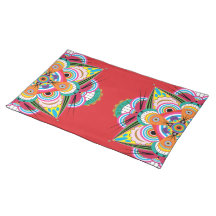 Tiger Dragon Mandala Cloth Placemat