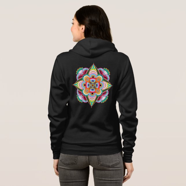 Tiger Dragon Mandala Zip Hoodie (Back Full)
