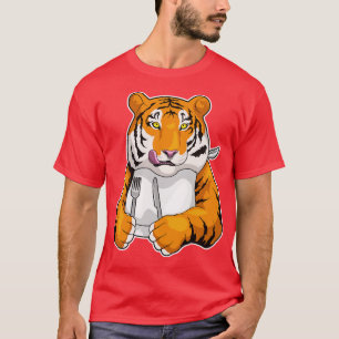Tiger Eating Knife Fork T-Shirt