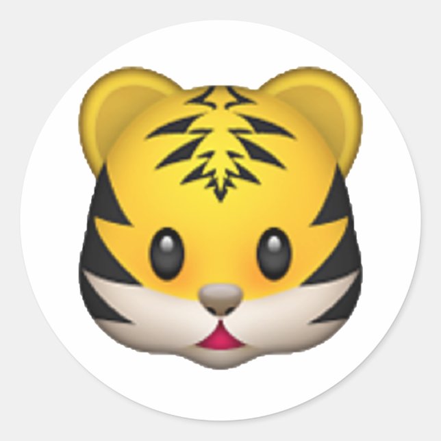 Tiger - Emoji Classic Round Sticker (Front)
