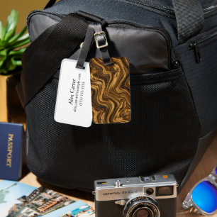 Tiger Eye Gemstone Pattern Luggage Tag