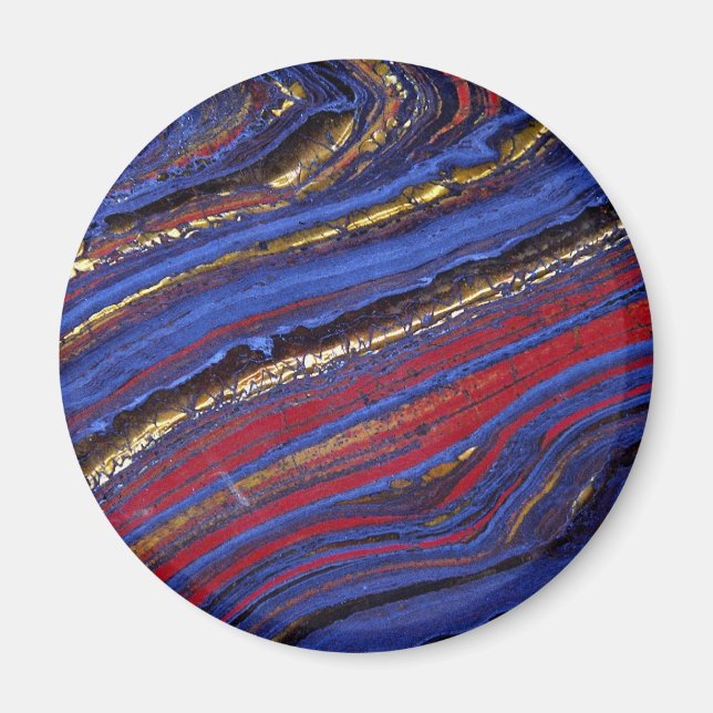 Tiger eye, haematite and jasper magnet (Front)