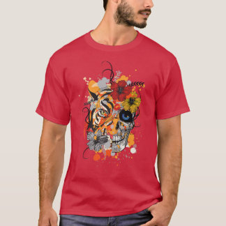 Tiger eyed skeleton abstract design T-Shirt