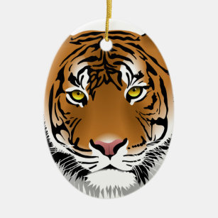 Tiger Eyes Ceramic Tree Decoration