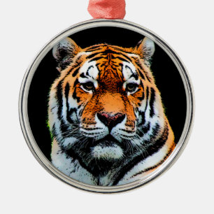 Tiger Eyes Inspirational Metal Tree Decoration