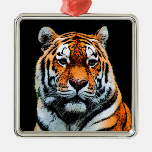 Tiger Eyes Inspirational Metal Tree Decoration