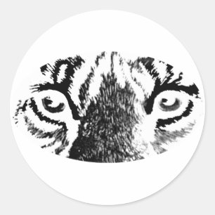 Tiger Eyes jGibney The MUSEUM Zazzle Gifts Classic Round Sticker