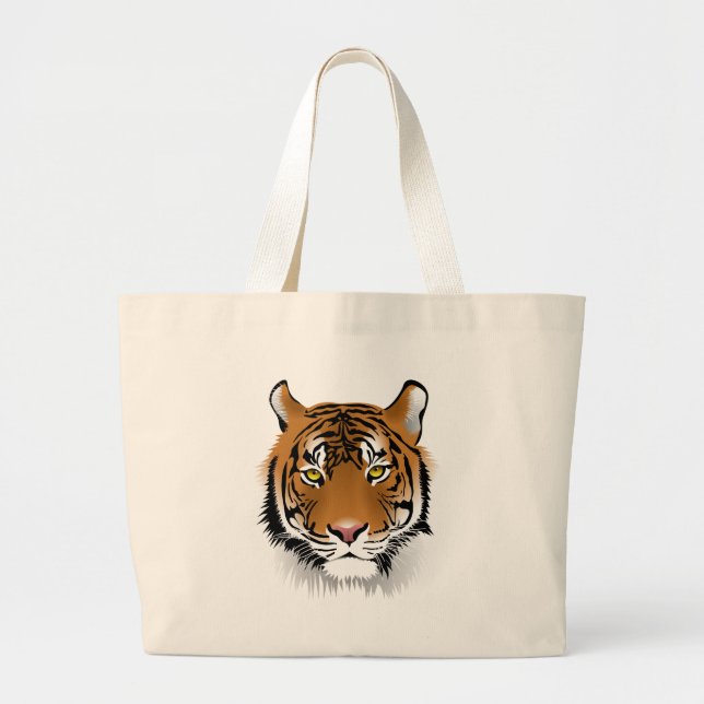 Tiger Eyes Large Tote Bag (Front)