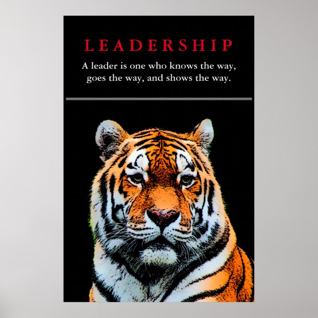 Tiger Eyes Leadership Inspirational Poster (Front)