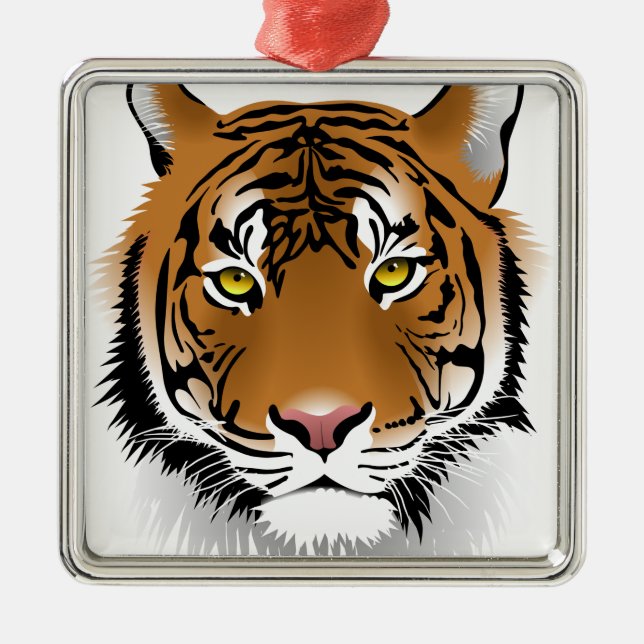 Tiger Eyes Metal Tree Decoration (Front)