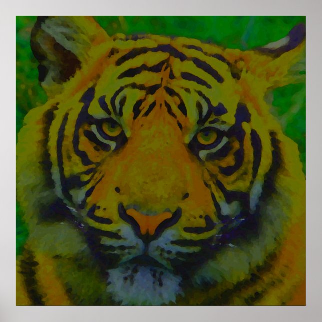 Tiger Eyes Pop Art Poster (Front)