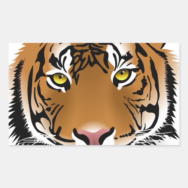 Tiger Eyes Rectangular Sticker (Front)