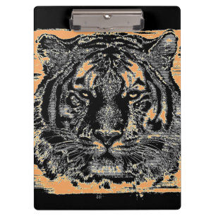 Tiger Face #6 Clipboard