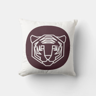 Tiger Face Badge Cushion