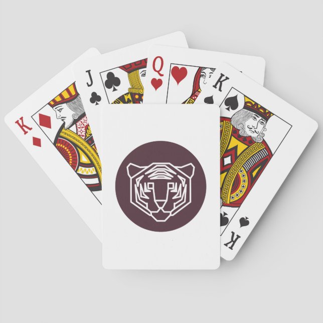 Tiger Face Badge Playing Cards (Back)