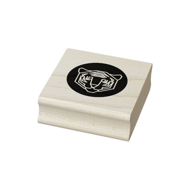 Tiger Face Badge Rubber Stamp (Stamp)