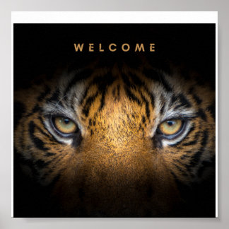 Tiger face canvas poster