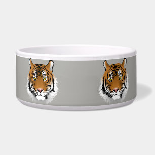 tiger face cat food bowl