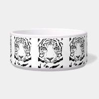 tiger face cat food bowl