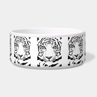 tiger face cat food bowl