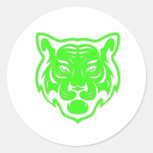 Tiger face classic round sticker